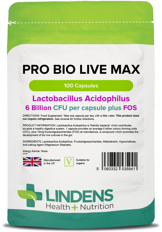 Probiotic Max Acidophilus Bacteria 100 Tablets