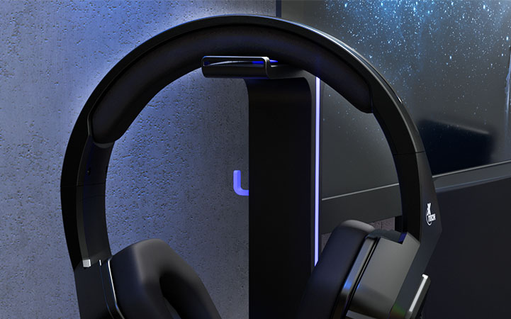 Banner mostrando el micrófono giratorio y la compatibilidad multiplataforma de los Xtech Sedna.