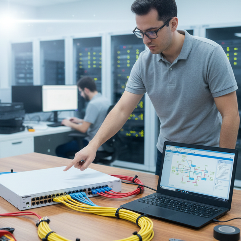 Detalhe dos 4 Uplinks 10GE SFP+