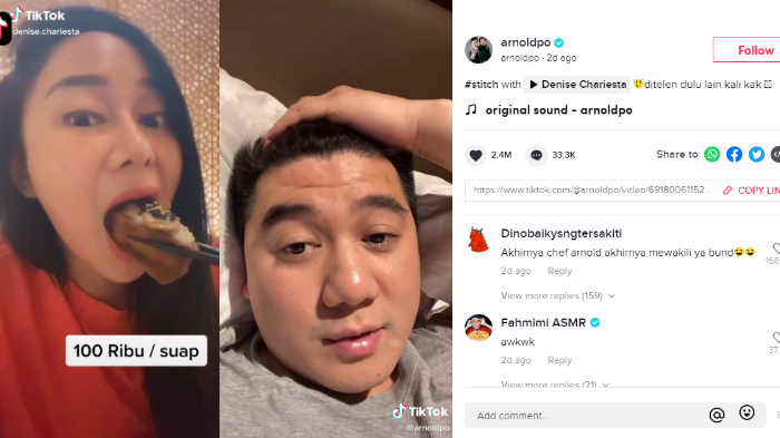 Chef Arnold sindir Denise Chariesta soal cara makan sushi