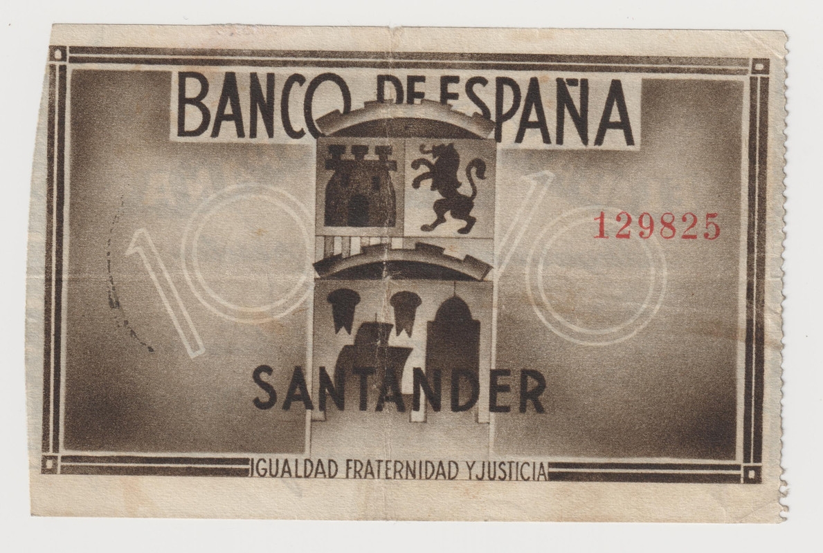 Santander - Serie Banco de España Santander, 1 de noviembre de 1936. Documento-escaneado93-12