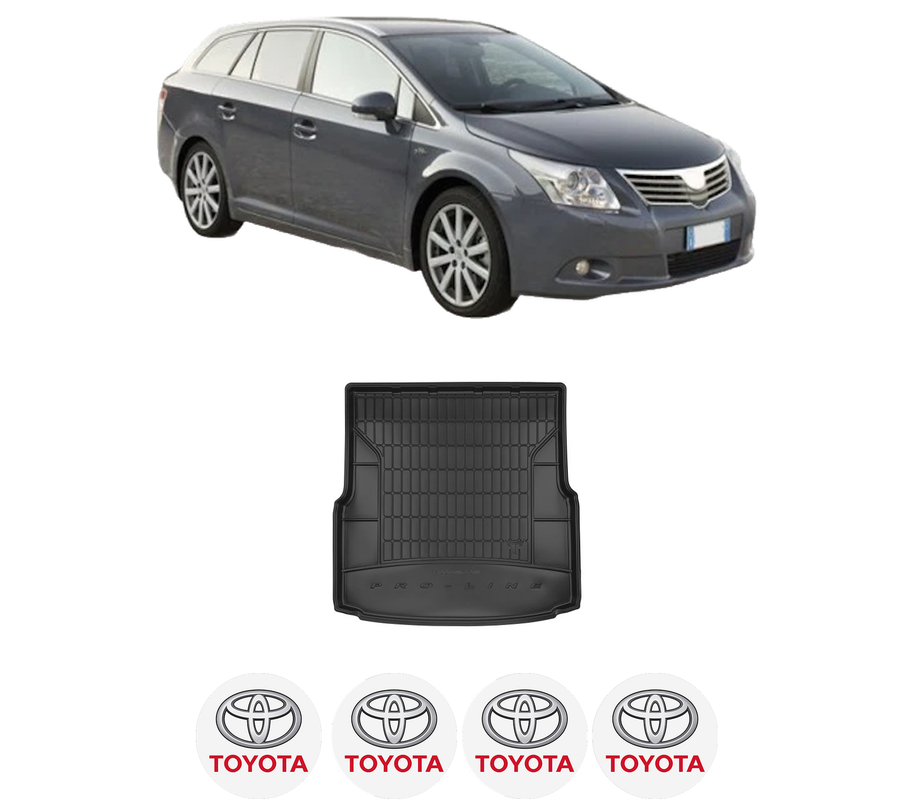 Tavita Portbagaj TOYOTA AVENSIS Estate (_T27_) din 2008-2018, Protectie Portbagaj Auto, 4x Stickere auto cu TOYOTA
