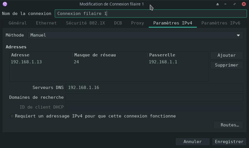 configuration connexion xfce adguard home