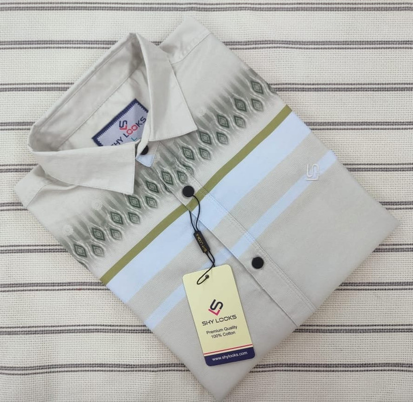 Shy Looks Luxury Spandex Print Shirt