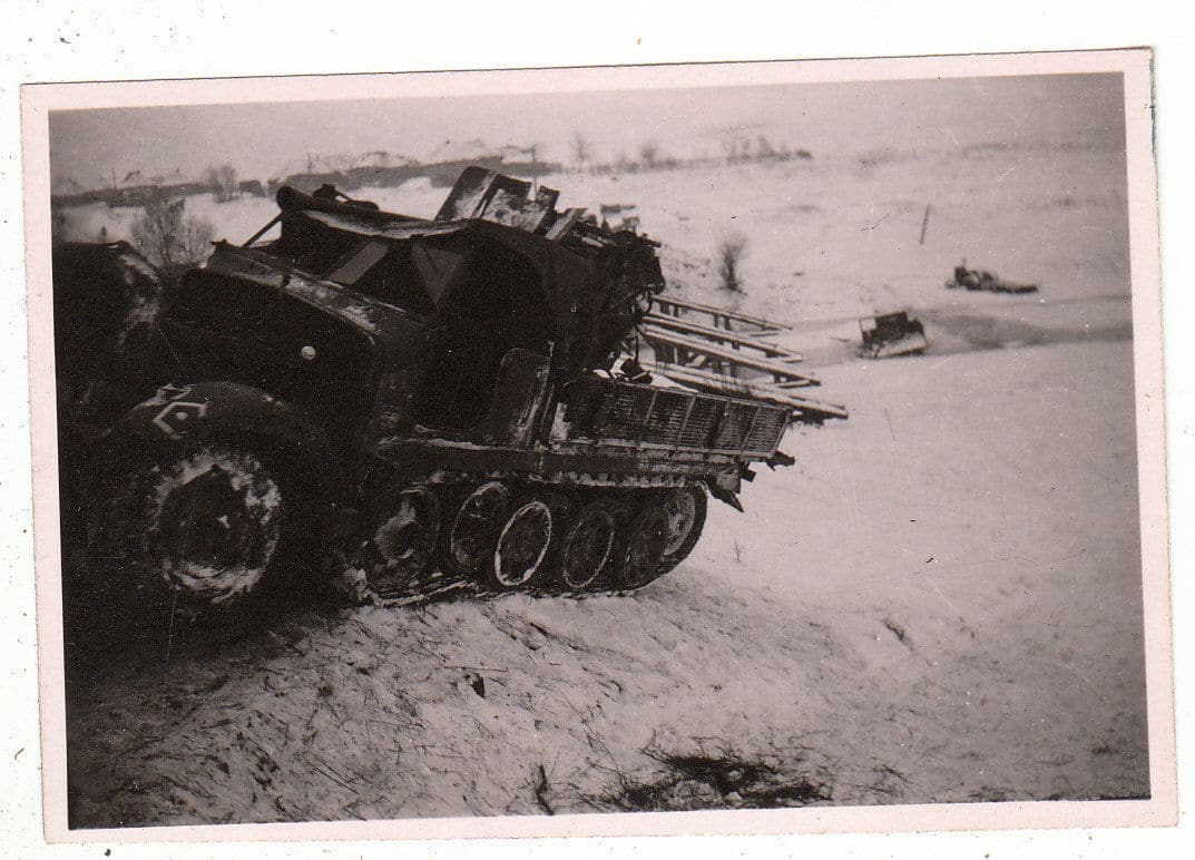 Panzer Geschütz Zerstört Dez 1941 bei Tscharn