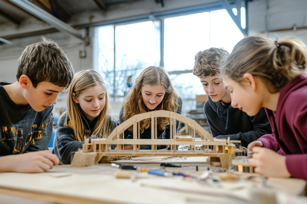 Youth with tools and projects