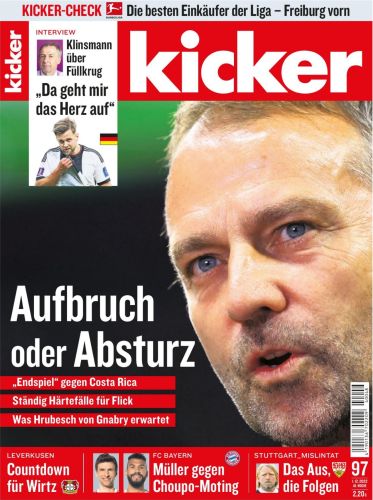 Cover: Kicker Sportmagazin No 97 vom 01  Dezember 2022