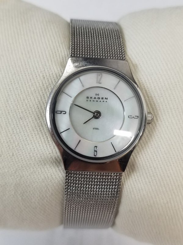 Skagen 233XSSS Mother of Pearl Dial Stainless Steel Women display picture 2