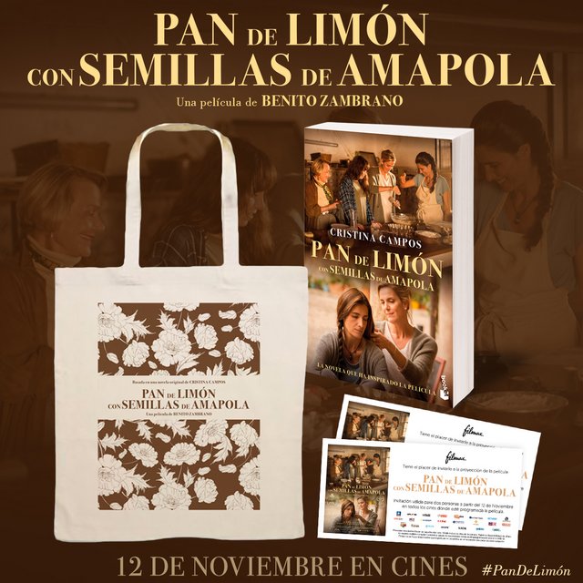 SORTEAMOS REGALOS DE LA PELÍCULA “PAN DE LIMÓN CON SEMILLAS DE AMAPOLA”, DE BENITO ZAMBRANO. ESTRENO EN CINES EL 12 DE NOVIEMBRE