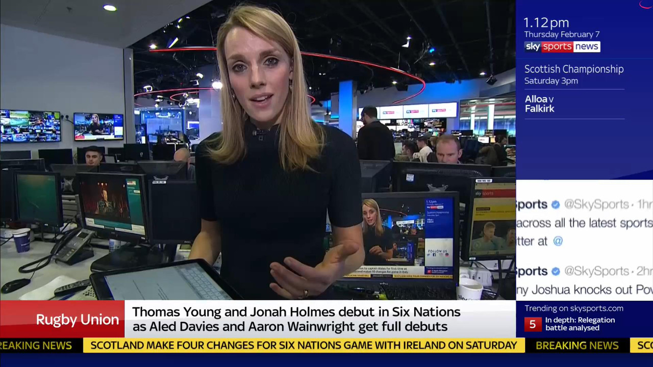 07 February - 13.00.00 - Sky Sports News. All the news from the 