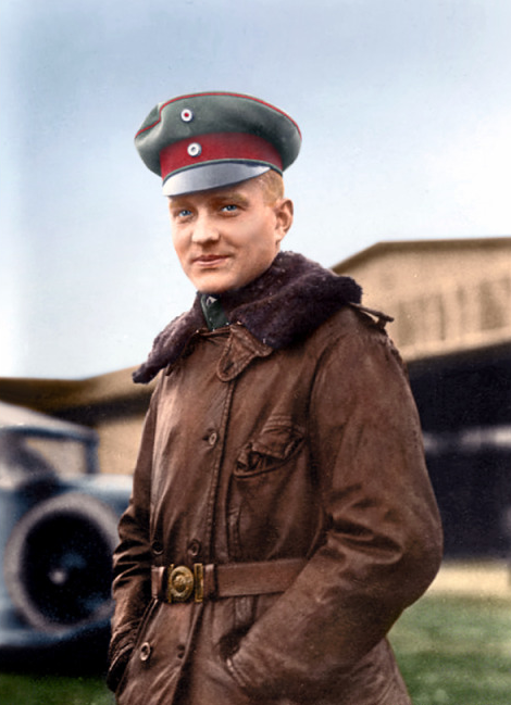 M. von Richthofen colorized as painting guide