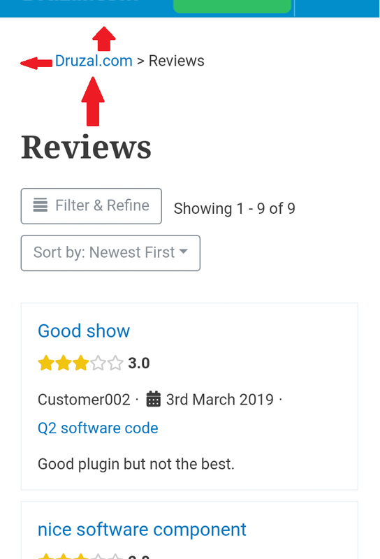 unnecessery breadcrumb white space mobile