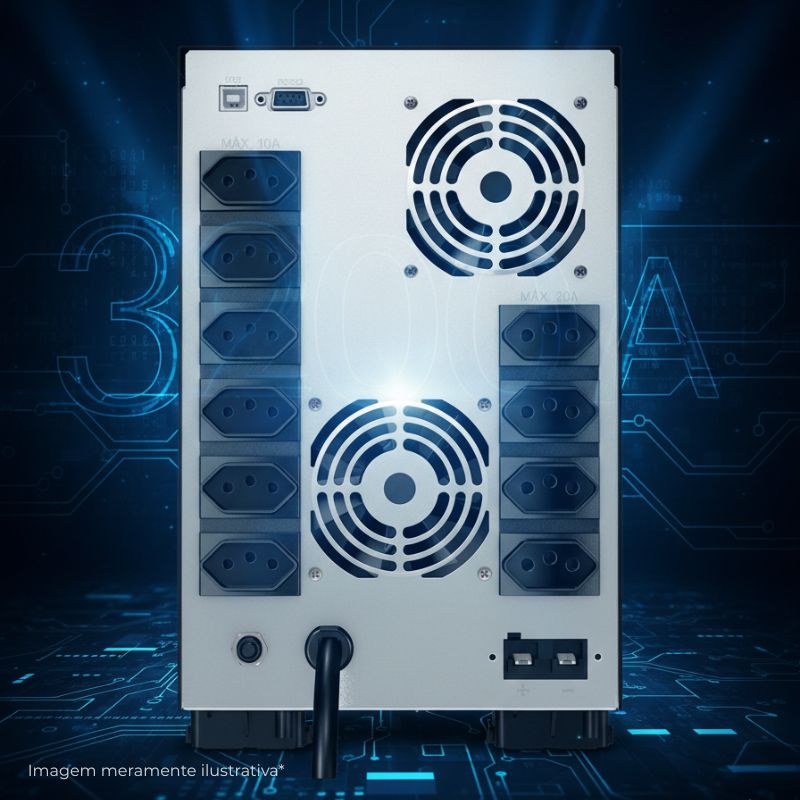 Painel Traseiro com 10 Tomadas