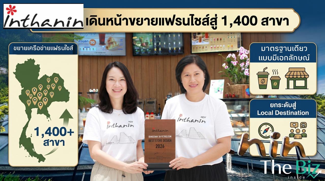 อินทนิลเดินหน้าขยายแฟรนไชส์สู่ 1,400 สาขา ชูแนวคิด “มาตรฐานเดียวแบบมีเอกลักษณ์” ยกระดับร้านกาแฟสู่ “Local Destination”