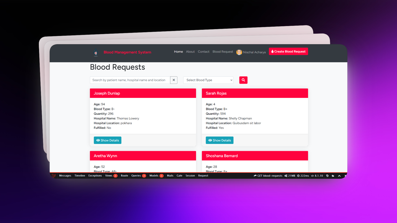 Blood Management System by Nischal Acharya