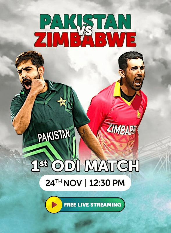 PAK Vs Zim 2024 1st Odi Poster