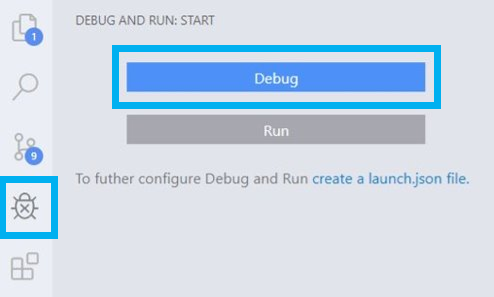 debug and run