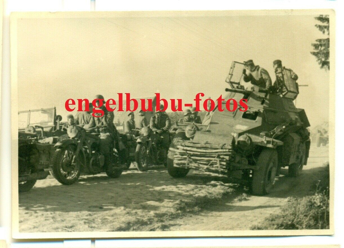 FOTO - 20.I.D. (Inf.R.90) - PANZER EINSATZ - SdKfz 222 - KRADMEL