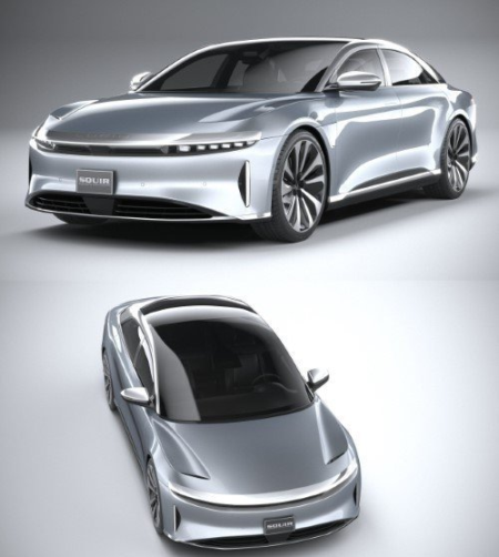 Lucid Air 2021 3d model Lucid Air 2021 3d model