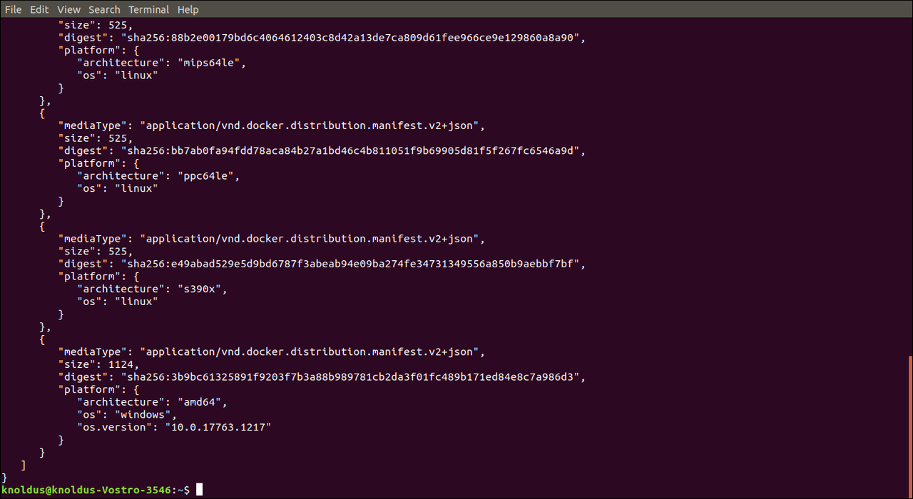 docker-manifest-hello-world-example