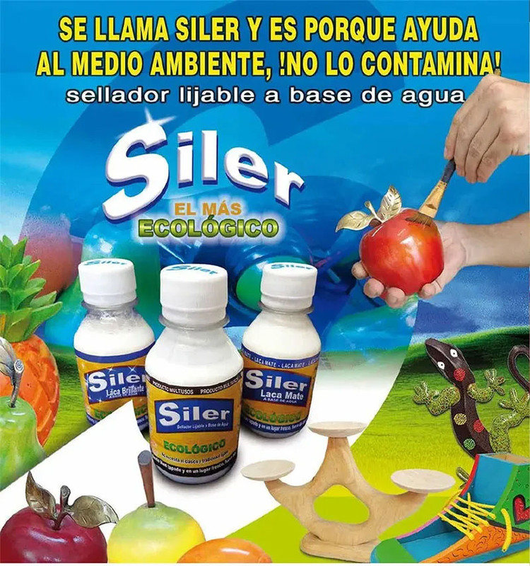 Laca Mate brillante y sellador Siler para arte y manualidades 3pzs