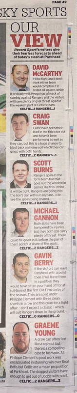 Record pundits predictions IMG_6885