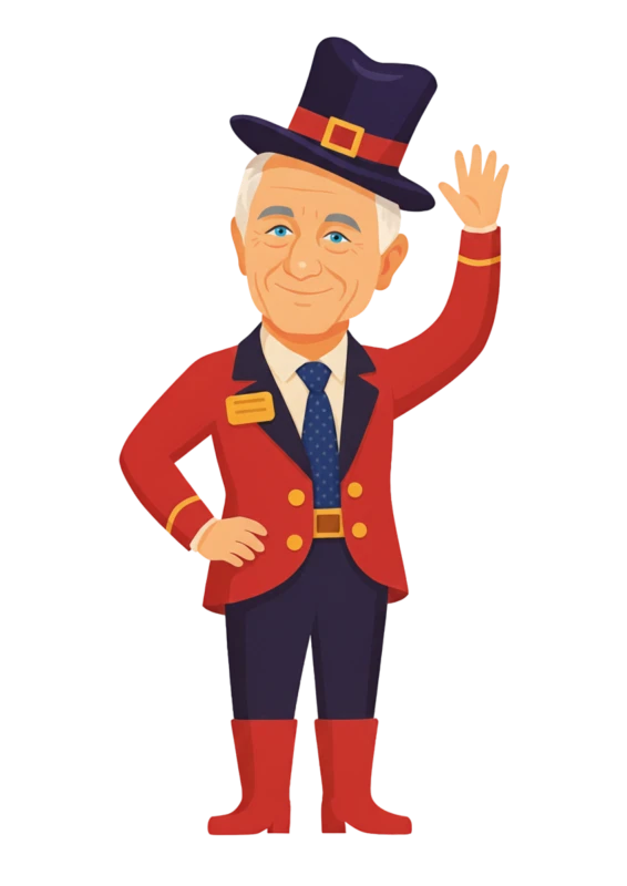 Illustration de Stéphane Gensollen en tenue de cirque