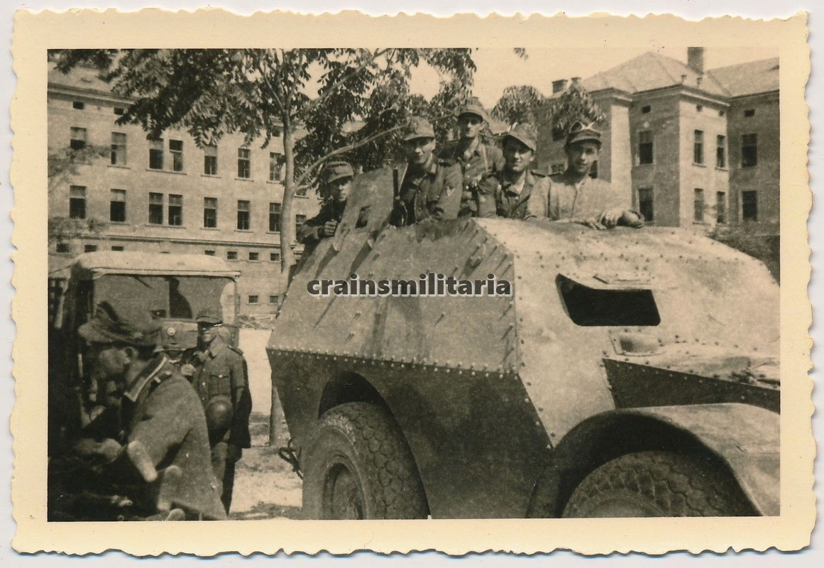 Orig. Foto ital. Panzerspähwagen Fiat SPA S37 Pa