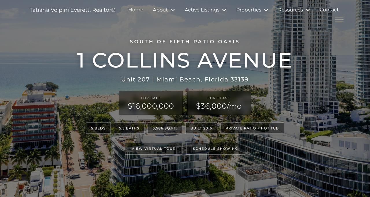 1 Collins Avenue Unit 207 individual property website