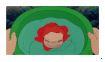 Ponyo flipping in a bucket