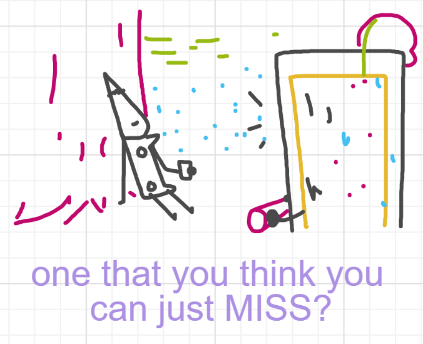 A panel from A Murder On The, episode six of the Board Boards object show by Furretwalk/WalkingFurret.