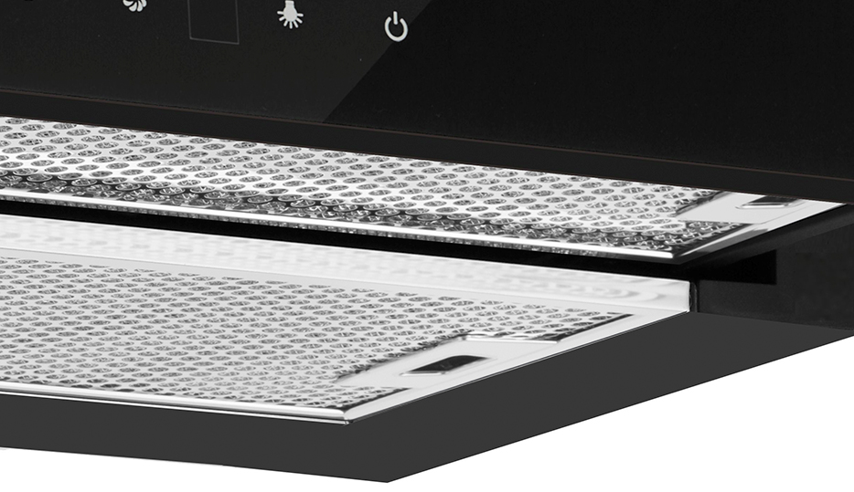 Extractor de Grasa Drija Retráctil Touch 60 con diseño discreto y panel digital.