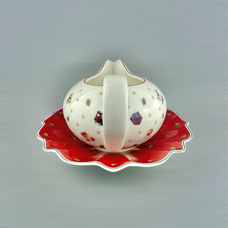 Beurrier 250g Villeroy & Boch U2013 Toy's Delight Saucière 2 Pcs, Saucière En Céramique, Saucière En Porcelaine, Saucière De Noël, Saucière En Porcelaine, Blanc Villeroy Boch Noel