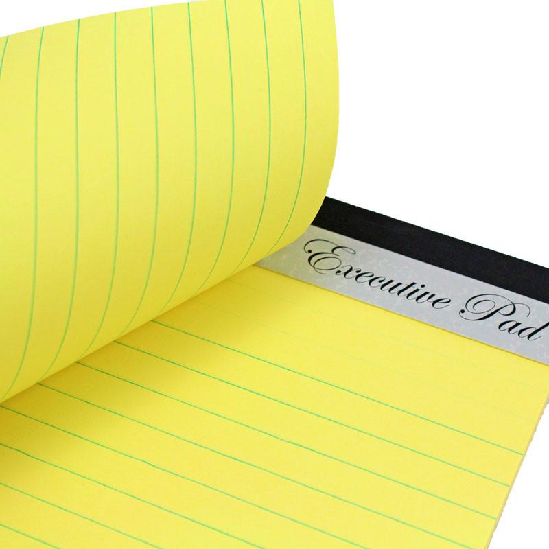 A4 Legal Pad Yellow Executive Refill 8mm Ruled with Margin 100 Pages