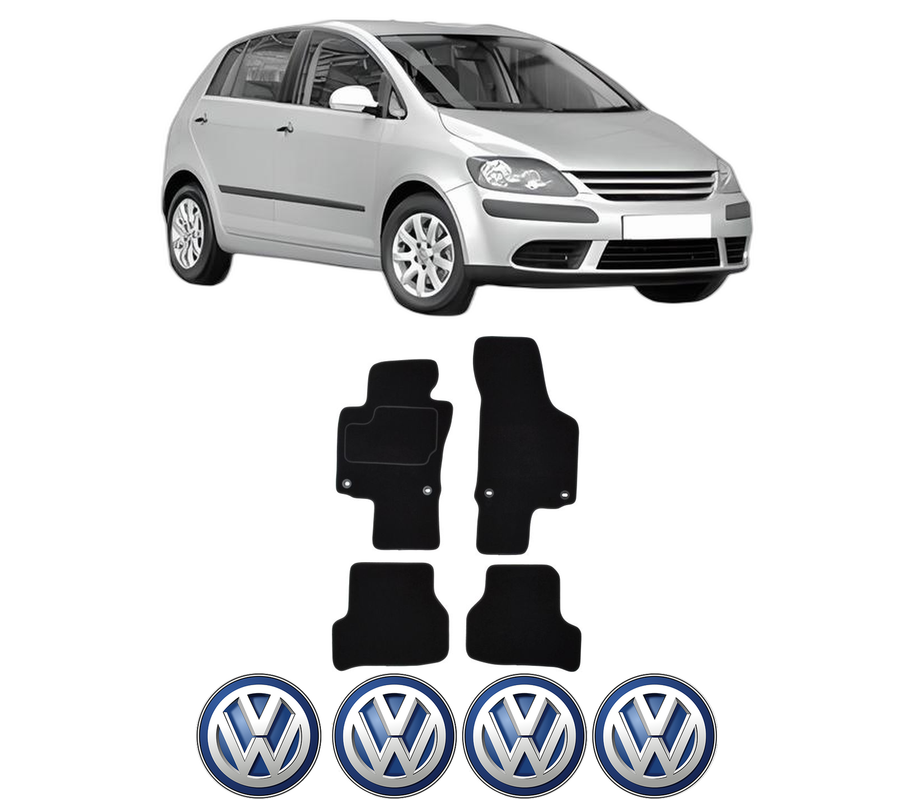 Set Covorase Presuri Volkswagen GOLF PLUS V (5M1, 521) din 2004-2013, Auto, Material Textil Mocheta, 4 Stickere auto cu Volkswagen