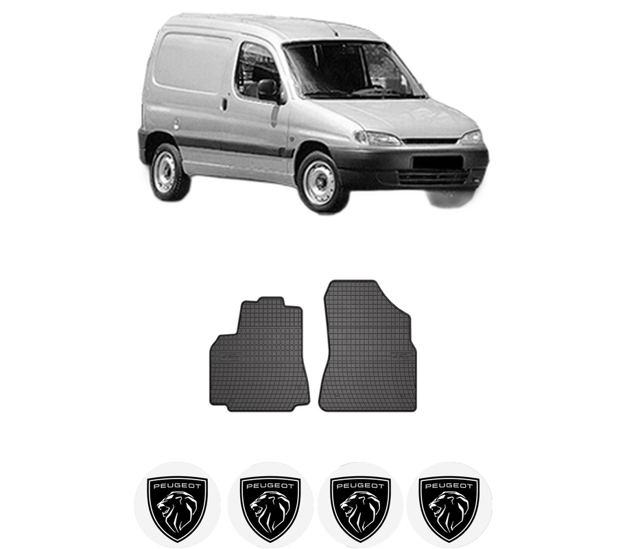 Set covorase presuri PEUGEOT PARTNER Box Body/MPV (5_, G_) din 1996-2015, auto, din cauciuc thermoplastic, 4 Stickere auto cu PEUGEOT