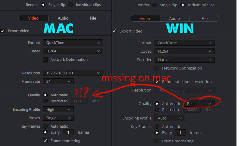 Blackmagic Forum • View topic - h264 Export Quality-Automatic Box 