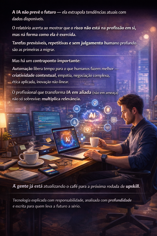 A IA não “matou” profissões — ela só acelerou o óbvio: quem não evolui, encolhe.