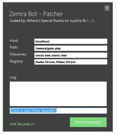 Zemra Botnet Panel+SQL+Builder