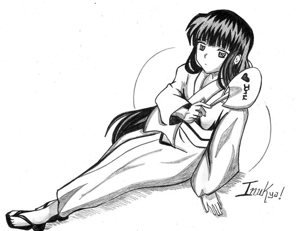 Hình vẽ Kikyou, Kagome, Sango bộ Inuyasha - Page 16 Waiting_by_mikokikyou105