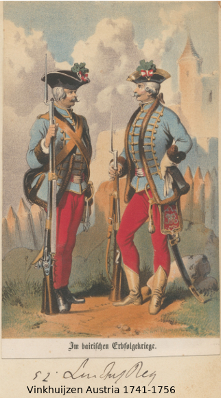 Austrian Uniforms Vinkhuijzen collection NYPL Vinkhuijzen-Austria-1741-1756-009-580