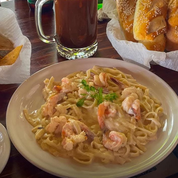 Pasta c/camarones