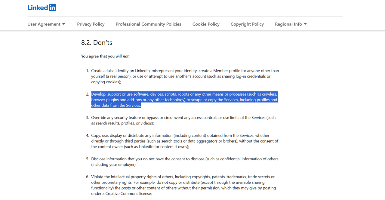 LinkedIn-TOS