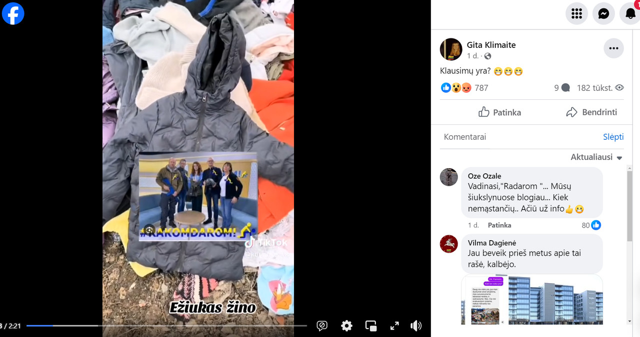 Vilma Fiokla: Rankos svyra, matant kaip galvas kelia visokie marginalai