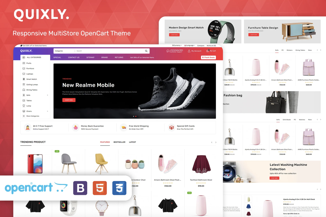 Quixly - Multipurpose Opencart Responsive theme