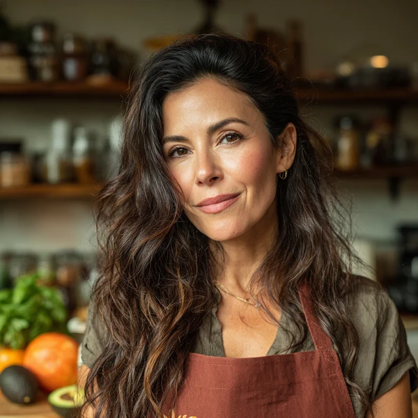 Carla Rivera in her kitchen