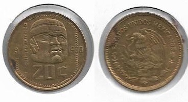 ¡¡(casi) Naranjas!! 20 centavos, 1983, México 20-cents