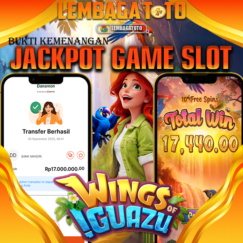BUKTI JACKPOT 01 OCTOBER LEMBAGATOTO WINGS OF IGUAZU Rp.17.000.000,- LUNAS