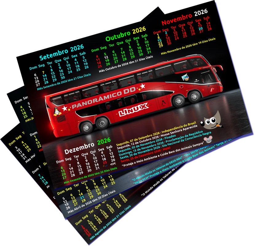 Busscar DD Panoramico NB1 Lateral Direita Calendarios SOND 2026 Extra Layers of Deep Shadows 14 Imag