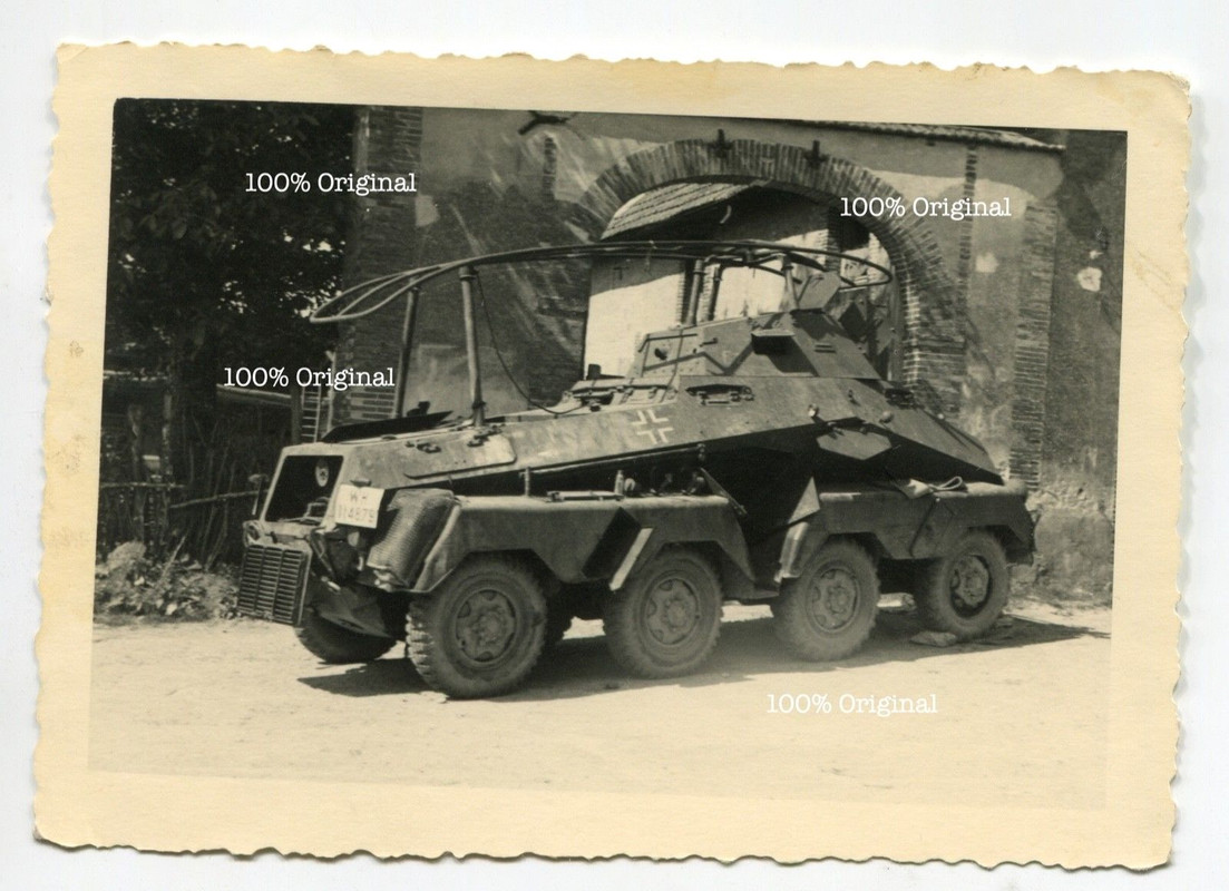 Original Foto Panzer Panzerspähwagen Sd.Kfz. 231Rahmenantenne
